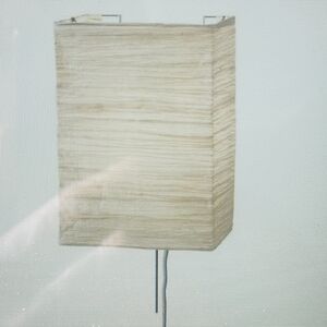 ORGEL Beige Rectangle Asian Paper Shade Wall Lamp